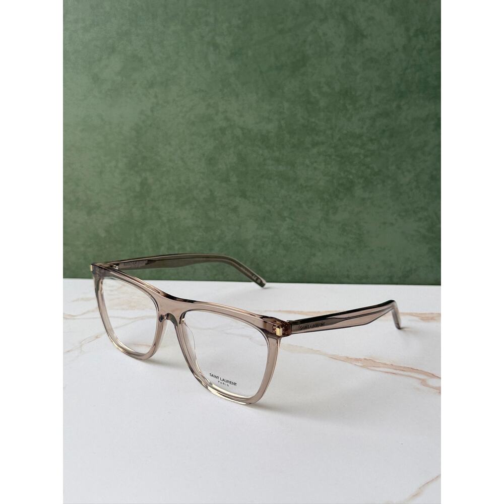 NEW Saint Laurent SL518 Transparent Beige Eyeglasses Frames - Picture 4 of 8